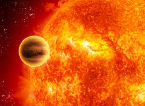 An exoplanet with glowing water reveals its nature