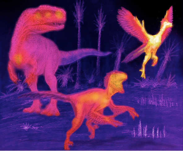 How small warm-blooded feathered flying dinosaurs came to be