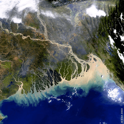 Rising Water and Sinking Land: The Ganges Delta